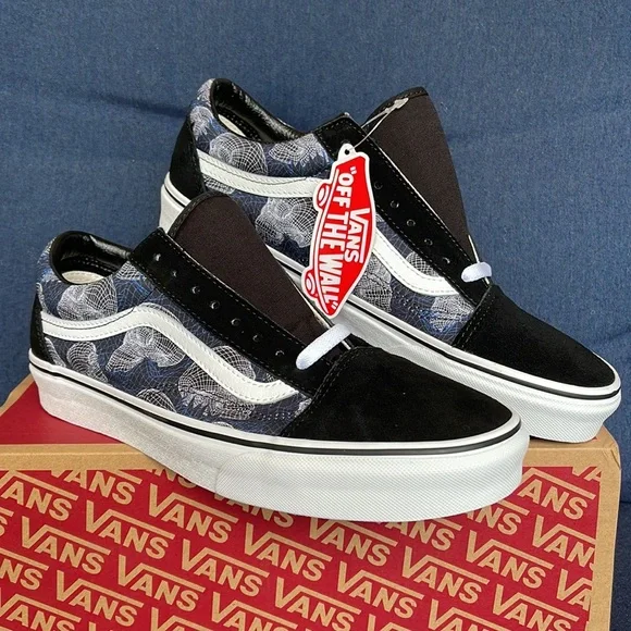 Vans Old Skool Wireframe Skulls Black True White WMNS - Picture 5 of 16